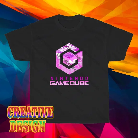 NEW! Gamecube Retro Video Game Logo Long Sleeve T-Shirt Funny Size S to 5XL