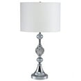 thumbnail image 1 of NEW Genuine Crystal Ball w/ Chrome Base & White Fabric Shade 30" Table Lamp 6187, 1 of 3
