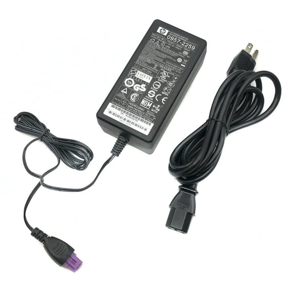 NEW Genuine HP AC DC Adapter for Photosmart All-in-One C6100 C6200 Series w/Cord
