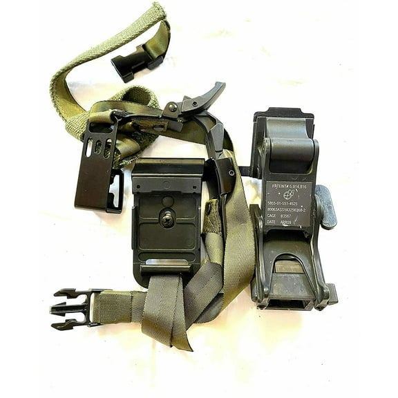 NEW Genuine USGI Norotos NVG Rhino Mount & Front Bracket Ratchet Strap Helmet Mount