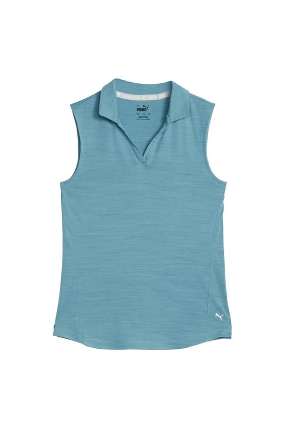 NEW Girl's Puma CloudSpun Coast Sleeveless Polo Bold Blue Heather XL