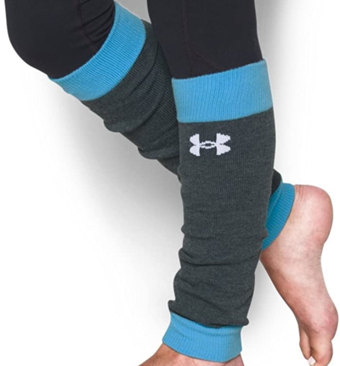 NEW Girls Under Armour Sport Leg Warmers 2 Pack Blue Grey OSFA