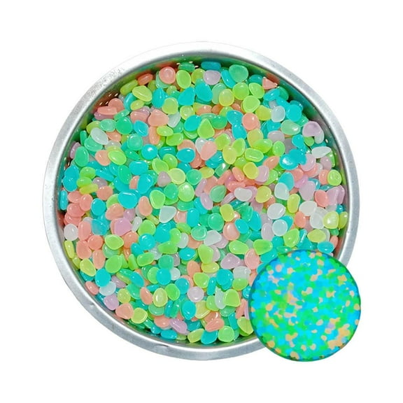 NEW_Glow in the Dark Garden Pebbles For Garden Terrace Decor Lawn Tank , E0L0