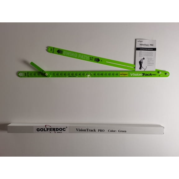 NEW GolferDoc Golf Trainer Swing Training Aids Alignment VisionTrack Green