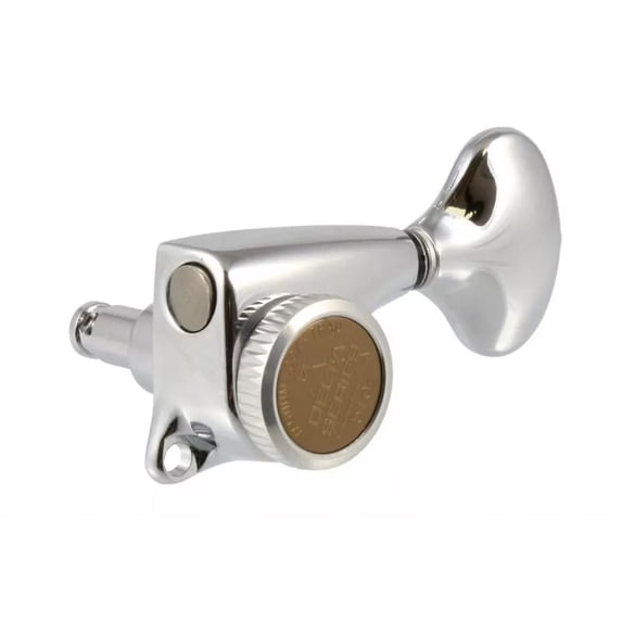NEW - Gotoh Delta Series By 510 Locking 3x3 Tuning Keys With Lock Knob - CHROME