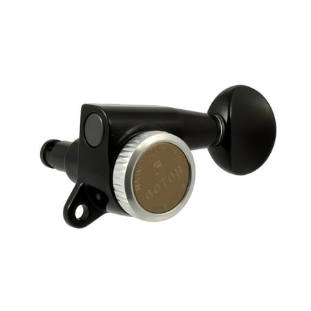 NEW - Gotoh SG381-MGT 6-In-Line Locking Mini Tuning Keys, 16:1 - BLACK
