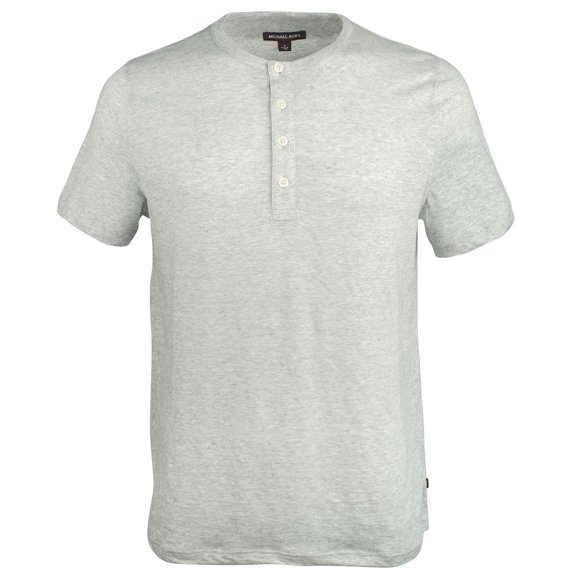 NEW Gray Heathered Mens Size XL Henley Cotton Shirt