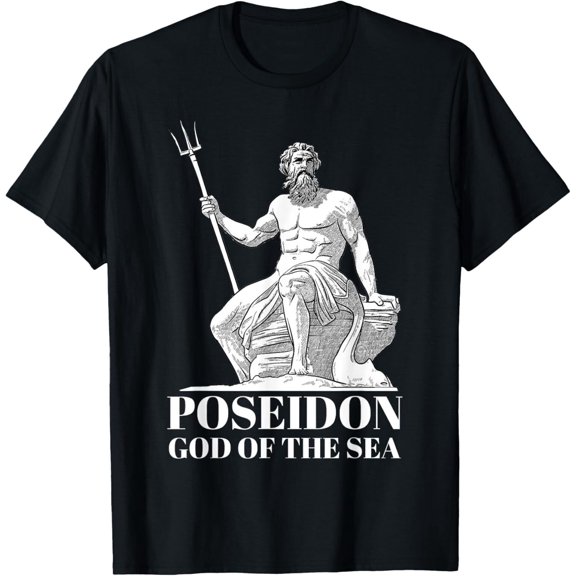 NEW Greek Greece Mythology Poseidon God Of The Sea T-Shirt