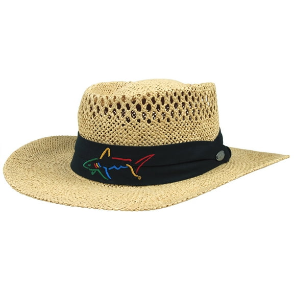Greg Norman Signature Straw Natural Headwear Men Fits All