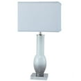 thumbnail image 1 of NEW Grey Painted Body, Chrome Base, Grey Fabric Shade, Socket Switch & 1 Outlet, 29" Table Lamp 6207, 1 of 1