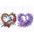 thumbnail image 1 of NEW HABIITS 2PC DIY Diamond Pendant, Diamond Art Painting Love Creative Design Pvc Home Decoration Pendant (Double-Sided Pattern, Single-Sided Diamond)-LB105+LB106, 1 of 12