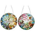 thumbnail image 1 of NEW HABIITS 2PCS DIY Dotted Diamond Pendant, Diamond Art Painting Creative Design Round Home Decoration Pendant (Double-Sided Pattern, Single-Sided Dotted Diamond)-KJ0135+KJ0136, 1 of 12