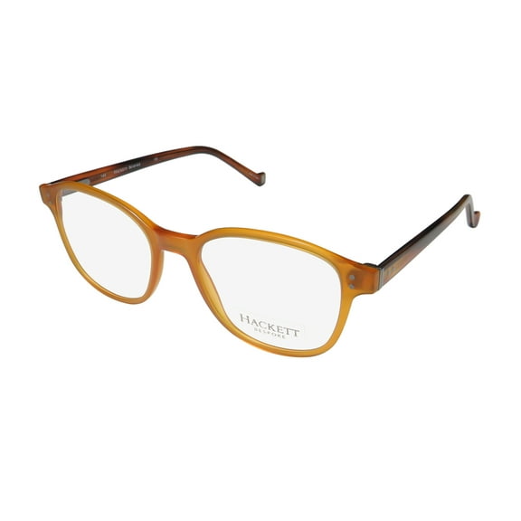 NEW HACKETT BESPOKE HEB 206 MENS OVAL FULL-RIM BROWN EUROPEAN LONDON DESIGNER HIP FRAME DEMO LENSES 50-19-145 EYEGLASSES/SPECTACLES