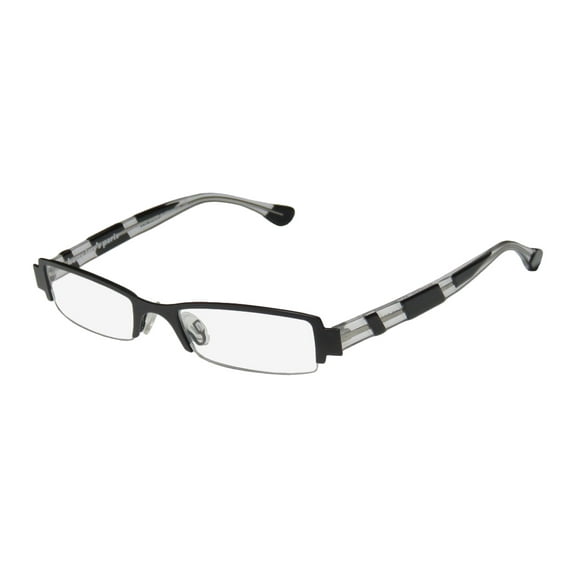 NEW HARRY LARY'S BLOODY MENS/WOMENS DESIGNER HALF-RIM BLACK / TRANSPARENT GENUINE STYLISH HAND MADE FRAME DEMO LENSES 48-18-0 EYEGLASSES/SPECTACLES