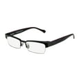 thumbnail image 1 of NEW HARRY LARY'S IDOLY MENS/WOMENS DESIGNER HALF-RIM BLACK / PINK EXCLUSIVE AFFORDABLE SLEEK FRAME DEMO LENSES 52-17-0 SPRING HINGES EYEGLASSES/EYEGLASS FRAME, 1 of 9
