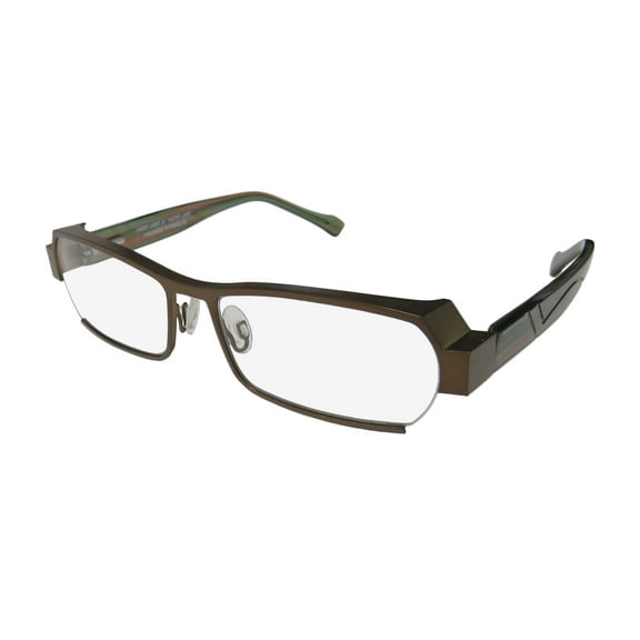 NEW HARRY LARY'S LAGACY WOMENS/LADIES DESIGNER FULL-RIM BRONZE / GREEN / BROWN FABULOUS HOT FRAME DEMO LENSES 55-16-0 FLEXIBLE HINGES EYEGLASSES/EYEGLASS FRAME