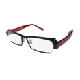 thumbnail image 1 of NEW HARRY LARY'S LEGACY MENS DESIGNER FULL-RIM BLACK / STRIPED RED ULTIMATE COMFORT SPECIAL FRAME DEMO LENSES 55-16-0 SPRING HINGES EYEGLASSES/EYEGLASS FRAME, 1 of 9
