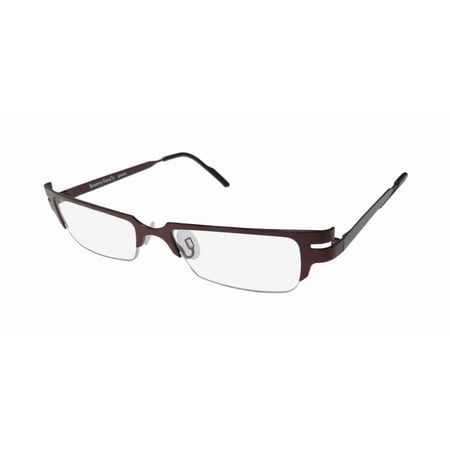 NEW HARRY LARY'S SCOTCHY MENS/WOMENS DESIGNER HALF-RIM MERLOT SLIM STYLE COLORFUL HOT FRAME DEMO LENSES 50-0-0 EYEGLASSES/SPECTACLES