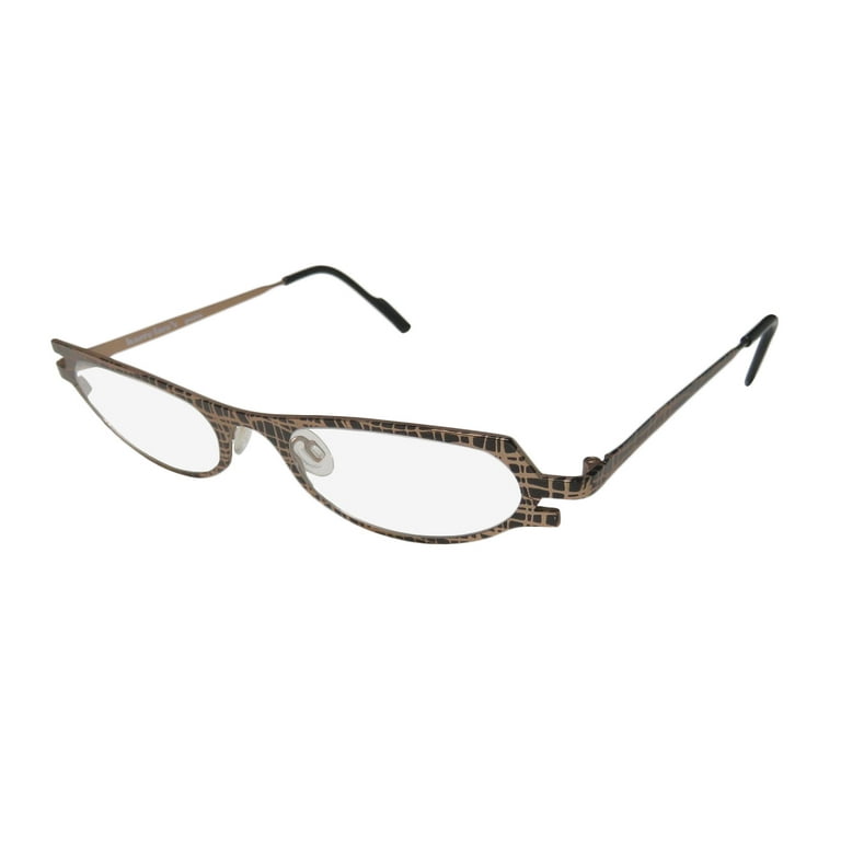 NEW HARRY LARY S SPANKY WOMENS LADIES CAT EYE FULL RIM LIGHT BRONZE BLACK PATTERN CAT EYES AFFORDABLE SLEEK FRAME DEMO LENSES 48 0 0