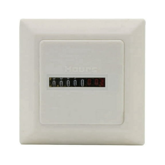 ckepdyeh HM-1 Square Counter Digital 0-99999.99 Gauge 0.3W AC220-240V / 50Hz AC Hour Meter Hourmeter White