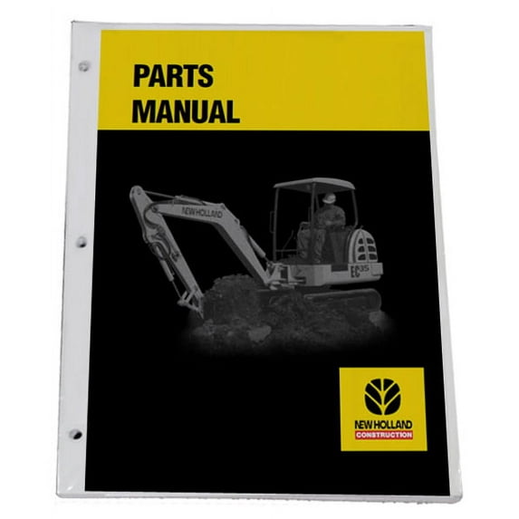 NEW HOLLAND E115SR Excavator Parts Catalog Manual - Part Number # S3YV00011ZE09
