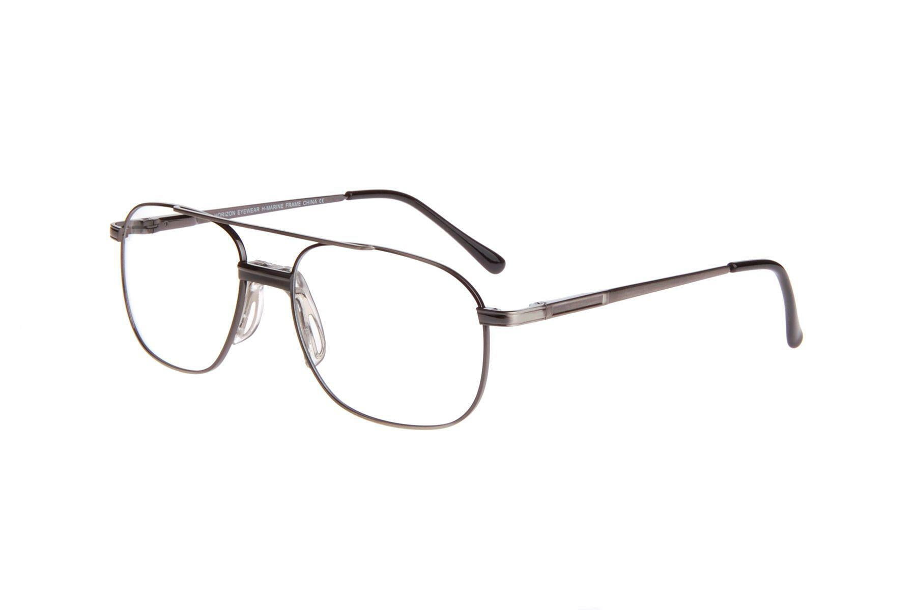 NEW HORIZON EYEWEAR Silver Aviator MARINE Eyeglasses 58mm with