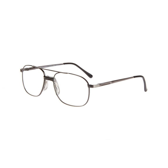 NEW HORIZON EYEWEAR Silver Aviator MARINE Eyeglasses 58mm with Case