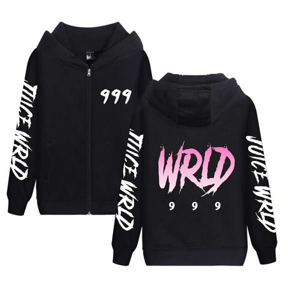 NEW HOT Juice WRLD Zip Up Hoodie Unisex Hip Hop Casual Pullover Hooded Zip-Up Sweatshirts Punk Coat