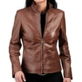 thumbnail image 1 of NEW HOT Women Lambskin Real Leather Jacket Motorcycle Quilted Slim Fit Coat W009, 1 of 3