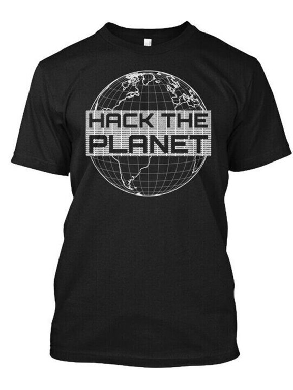 NEW!Hack The Planet Computer Hacker Design T-Shirt Made in the USA Size S-5XL