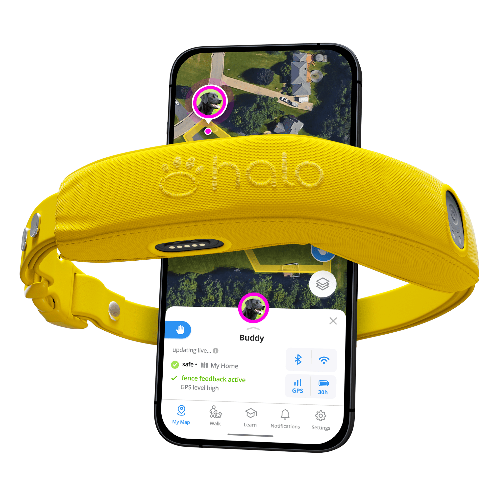 Halo Collar 4, All New GPS Wireless Dog Fence with RealTime Tracking