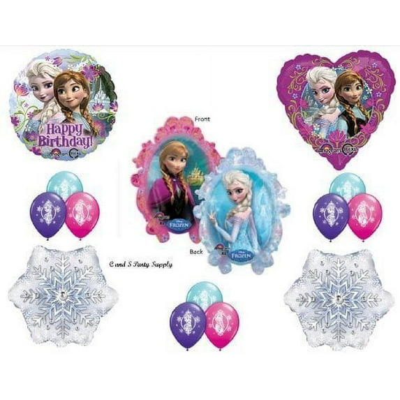 NEW!! Happy Birthday Frozen Anna & Elsa Disney Movie PARTY Balloons Decorations Supplies by Anagram
