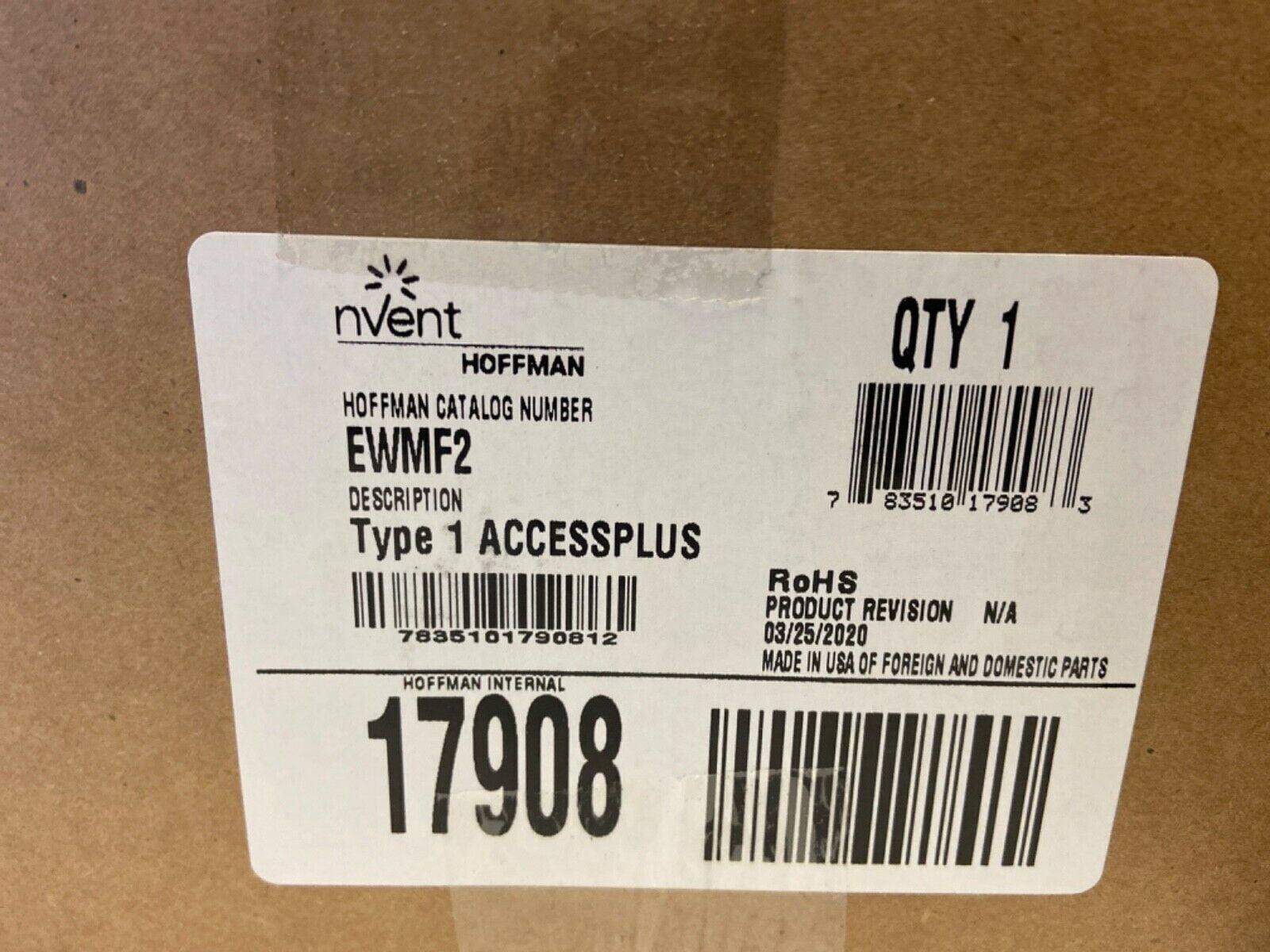 NEW Hoffman EWMF2 Type 1 ACCESSPLUS RoHS New in Box