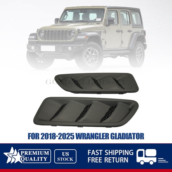 NEW Hood Bezel Left+Right 68293748AF 68293749AF For 2018-2025 Wrangler Gladiator