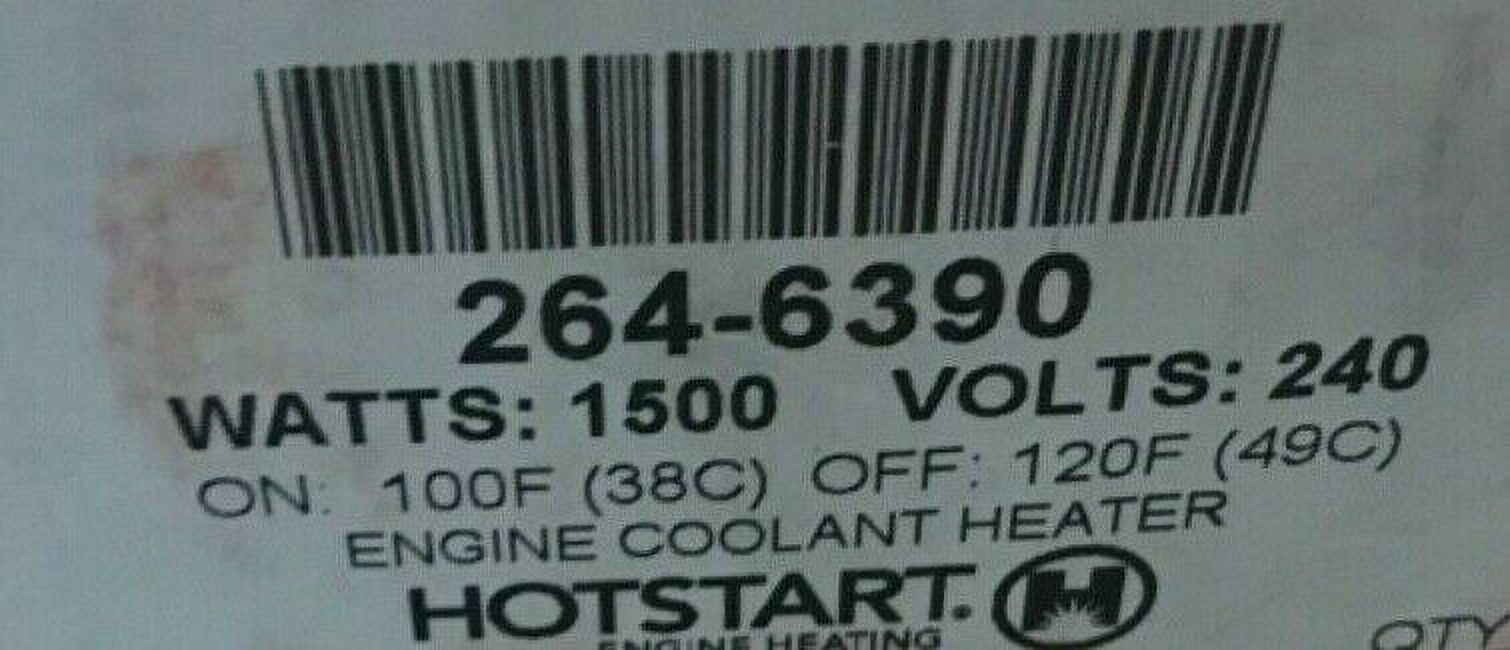 NEW , Hotstart Engine Block Heater, 240V, 1500W, 2646390, CATERPILLAR