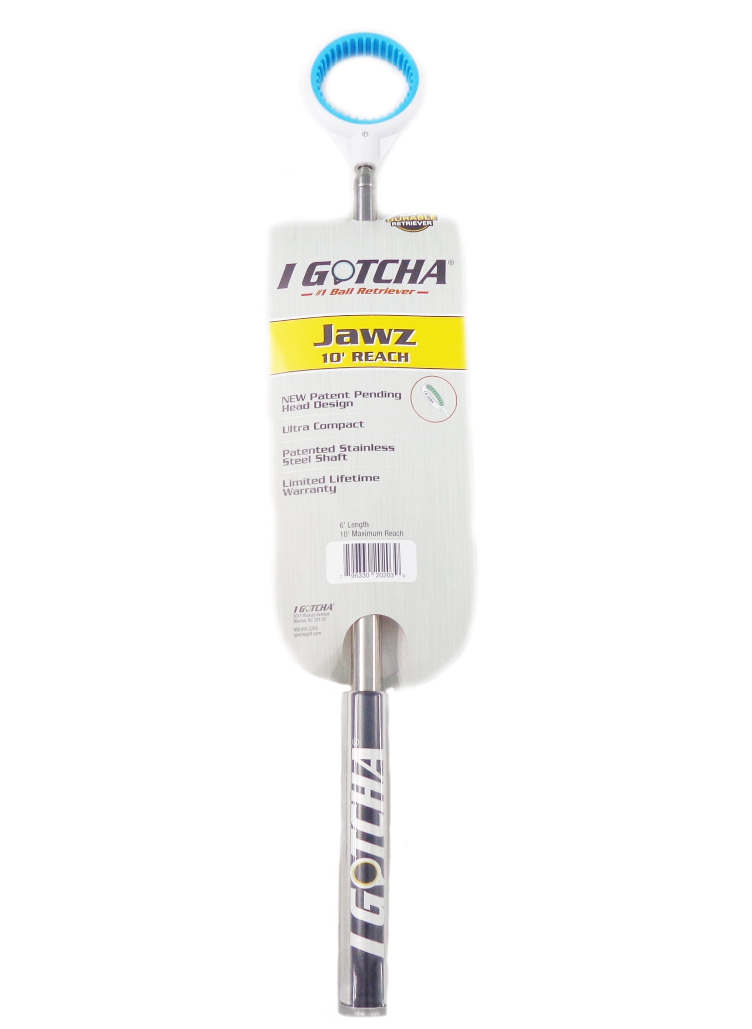 NEW I Gotcha Jawz 10' Reach Golf Ball Retriever