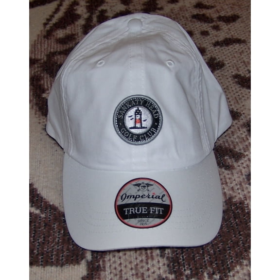 NEW IMPERIAL TRU FIT Lightweight Cap Hat SANKATY HEAD GOLF CLUB White Adjustable