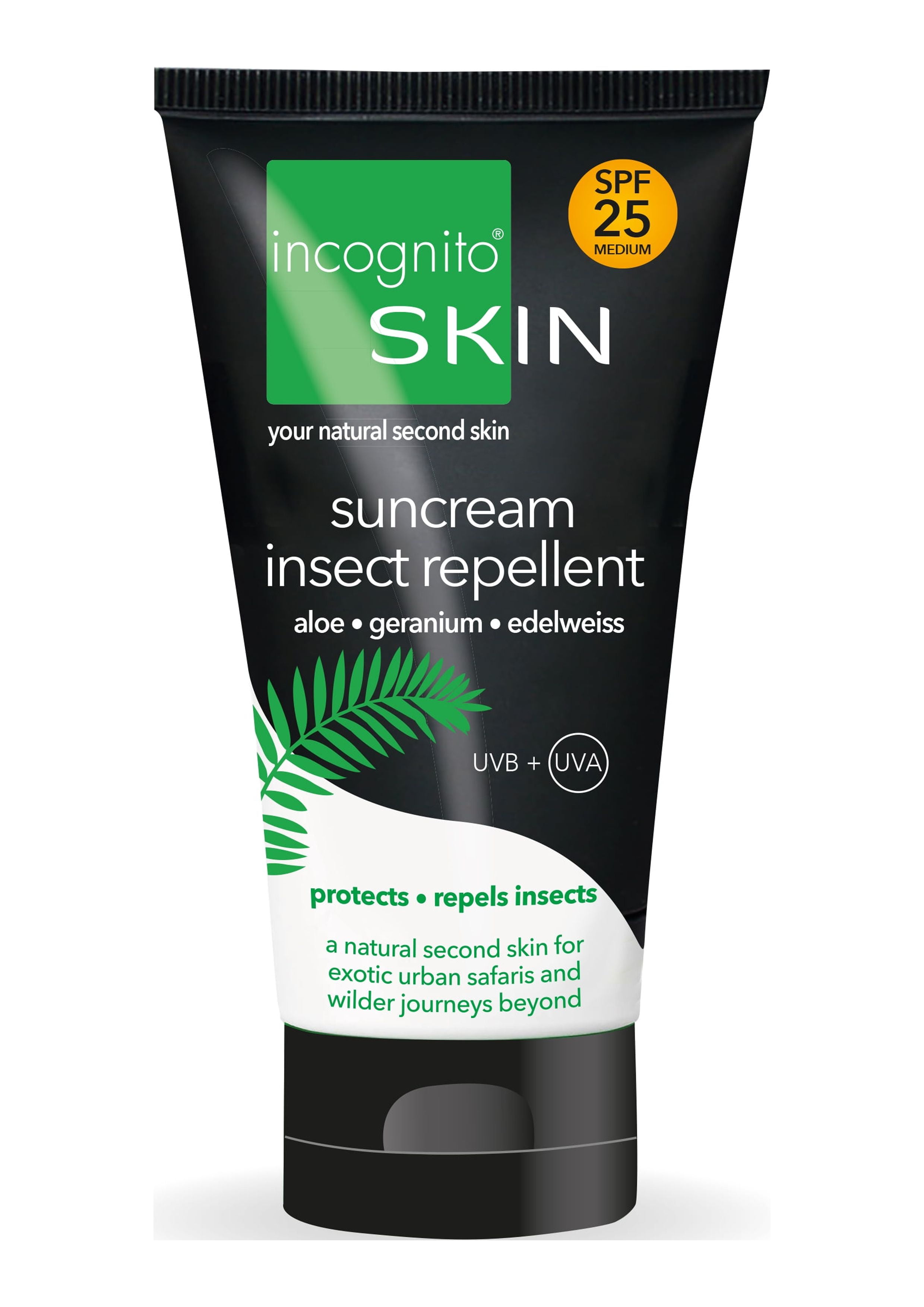 Incognito 3in1 SPF25 Sunblock Lotion Natural Insect Repellent, Moisturiser & Sunscreen