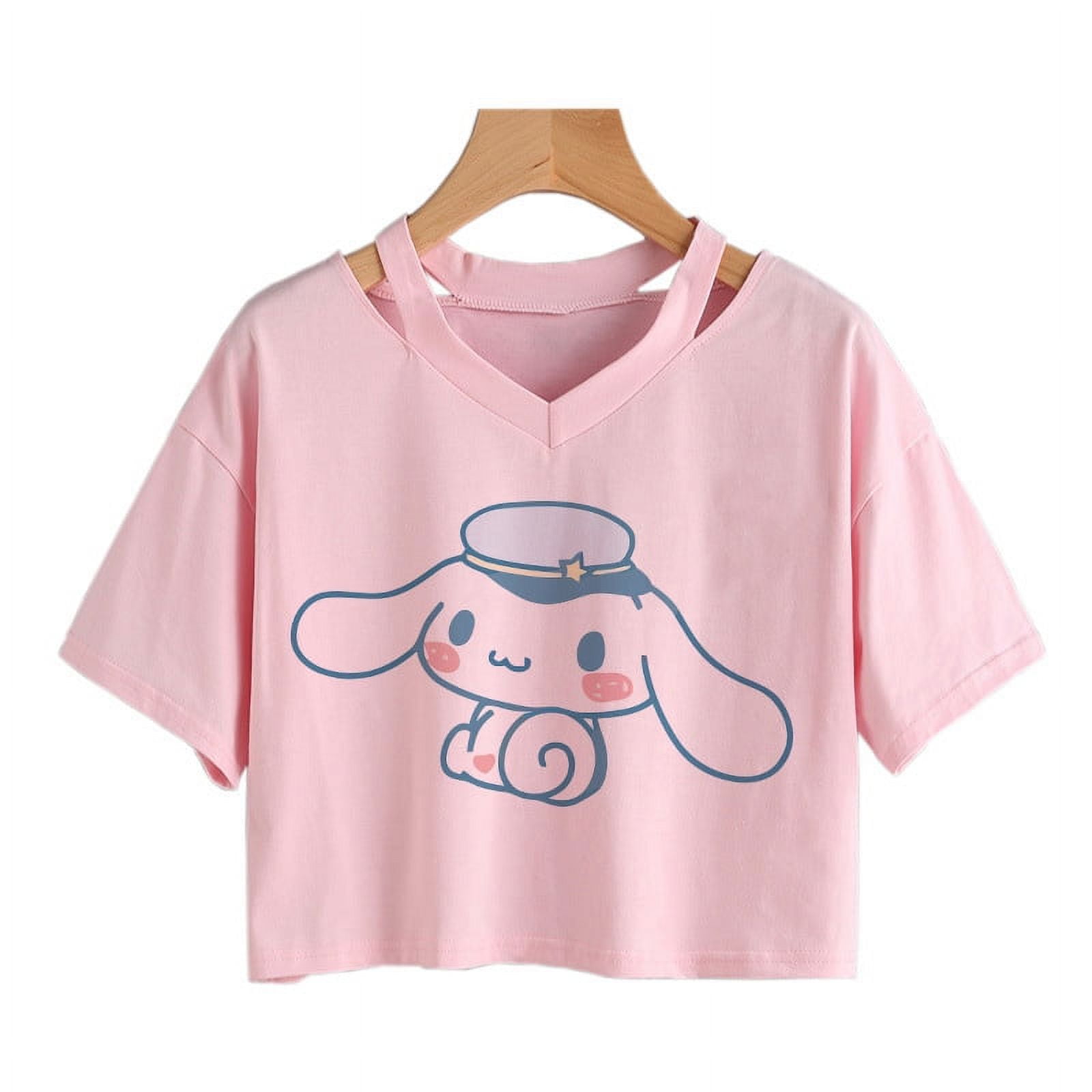 ★★Adairs★★ Kuromi Crop Baby Tee Pink JH0570 BioworldxSanrio0029036MyMelody