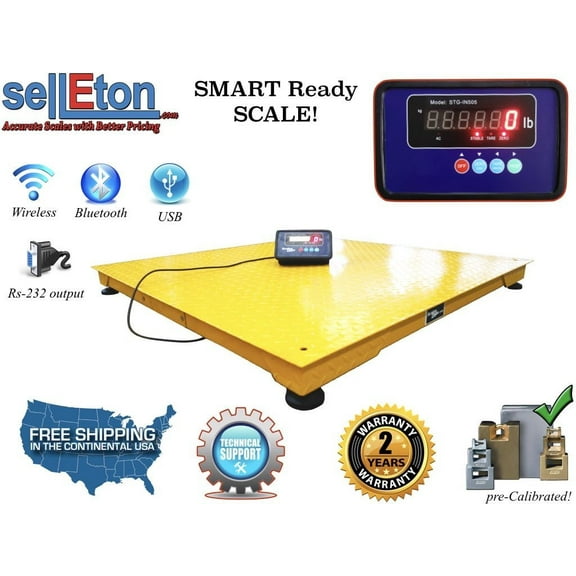 NEW Industrial warehouse 48" x 48" 4' x 4' Floor scale pallet 10,000 lbs x 1 lb