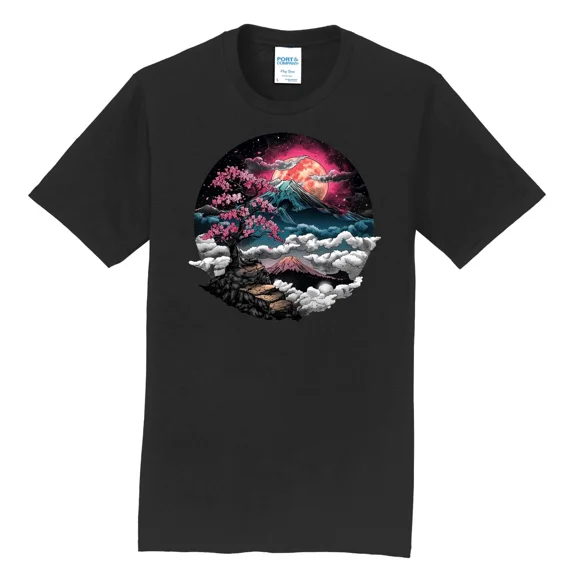 NEW Infusion Lifestyle Cherry Blossom Tree Black Graphic T-Shirt Sizes ...