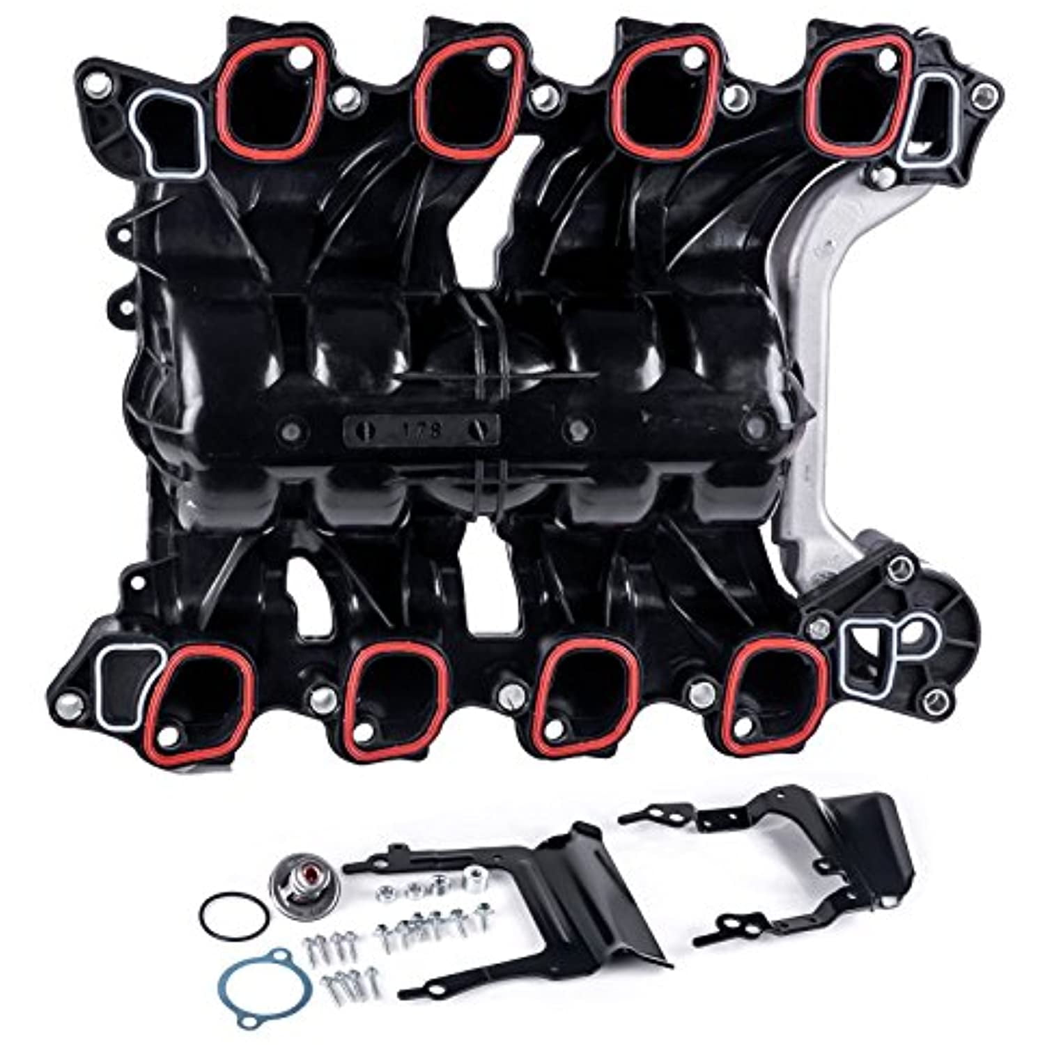 NEW Intake Manifold w/Gasket Thermostat ORings for Ford Lincoln Mercury 4.6L Fits select 1999