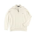 thumbnail image 1 of NEW Ivory Mens Size Big 2X 1/2 Zip Mock-Neck Sweater, 1 of 2