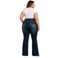 thumbnail image 1 of JACK DAVID WOMEN'S PLUS SIZE Stretch premium denim jeans Dark Blue BOOTCUT JEAN  PANTS, 1 of 8