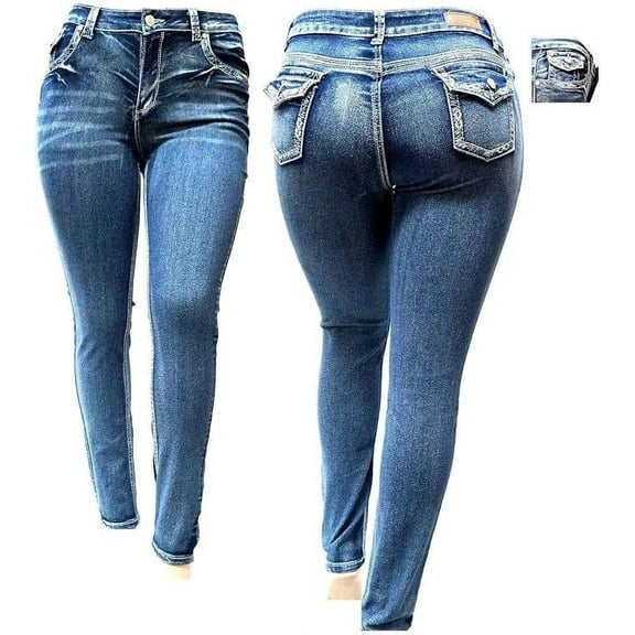 NEW JACK DAVID WOMEN'S PLUS SIZE Stretch premium denim jeans Skinny PANTS (N595)