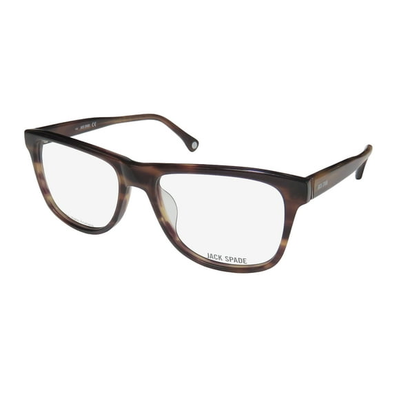 NEW JACK SPADE ANDERSON MENS/WOMENS DESIGNER FULL-RIM STRIATED BROWN CLASSIC DESIGN CONTEMPORARY SALE FRAME DEMO LENSES 54-17-140 EYEGLASSES/EYEWEAR