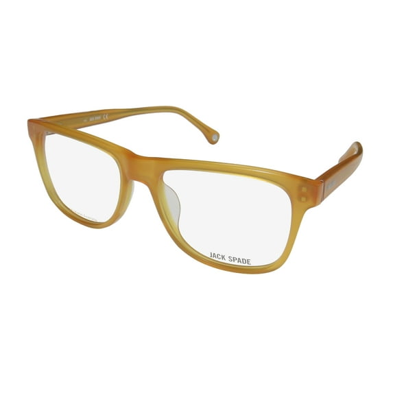 NEW JACK SPADE ANDERSON MENS/WOMENS DESIGNER FULL-RIM YELLOW CLASSIC DESIGN CONTEMPORARY SALE FRAME DEMO LENSES 54-17-140 EYEGLASSES/GLASSES
