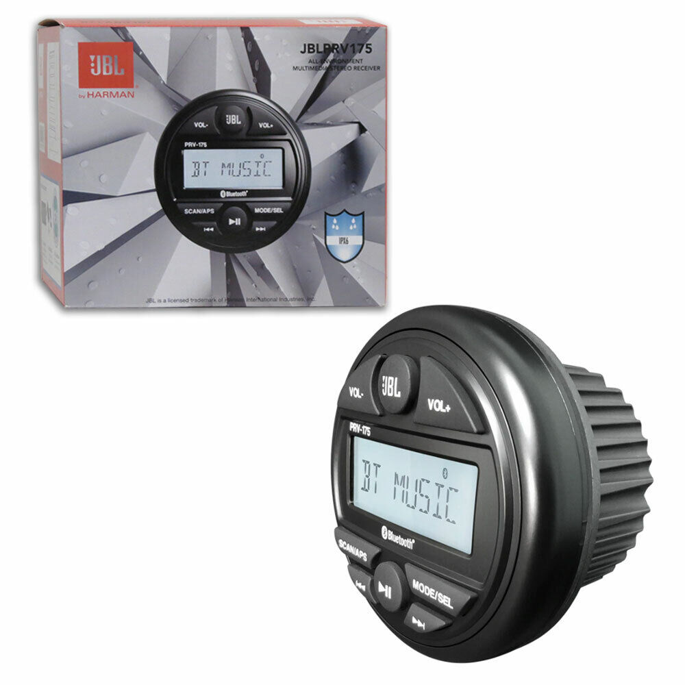 NEW JBL Gauge Style Stereo Marine AM/FM MP3 USB Bluetooth Receiver
