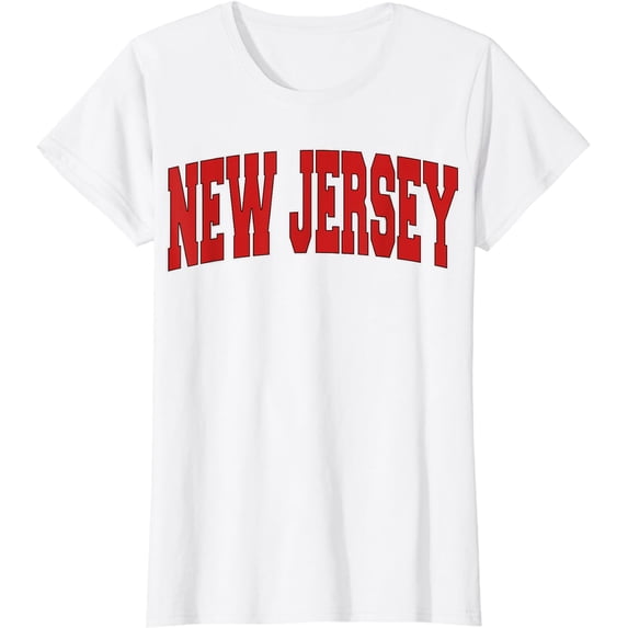 NEW JERSEY USA STATE NJ Varsity Style Vintage Sports T-Shirt