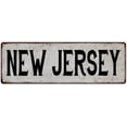thumbnail image 1 of NEW JERSEY Vintage Look Rustic Metal 6x18 Sign City State 206180041267, 1 of 1